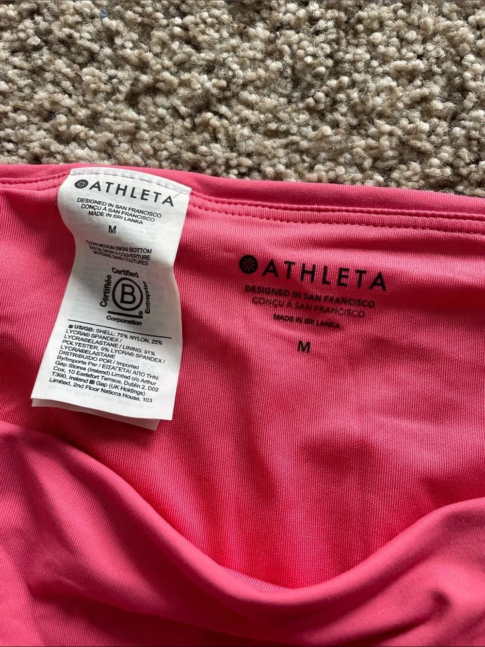 Athleta Hot Pink Bikini Bottoms
